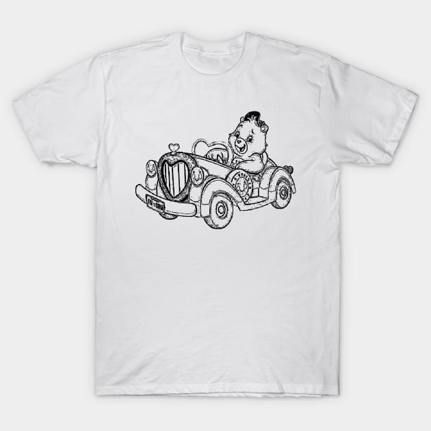 care bear rides in the car T-Shirt by SDWTSpodcast